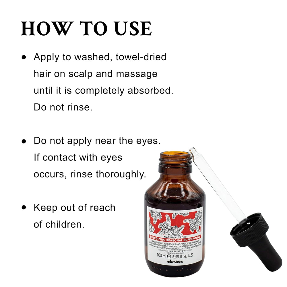 Davines label and ingredient list highlighting key phytoceuticals