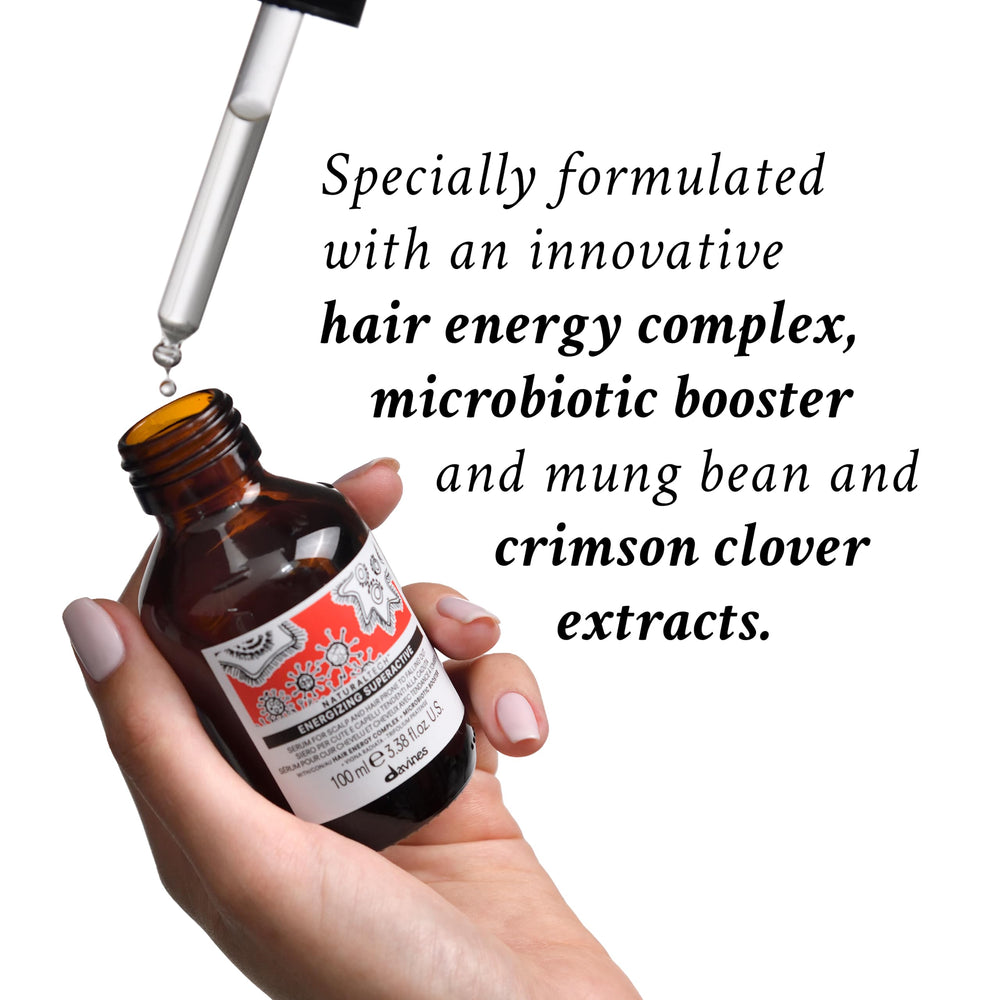davines serum texture closeup highlighting lightweight absorbent formula benefit