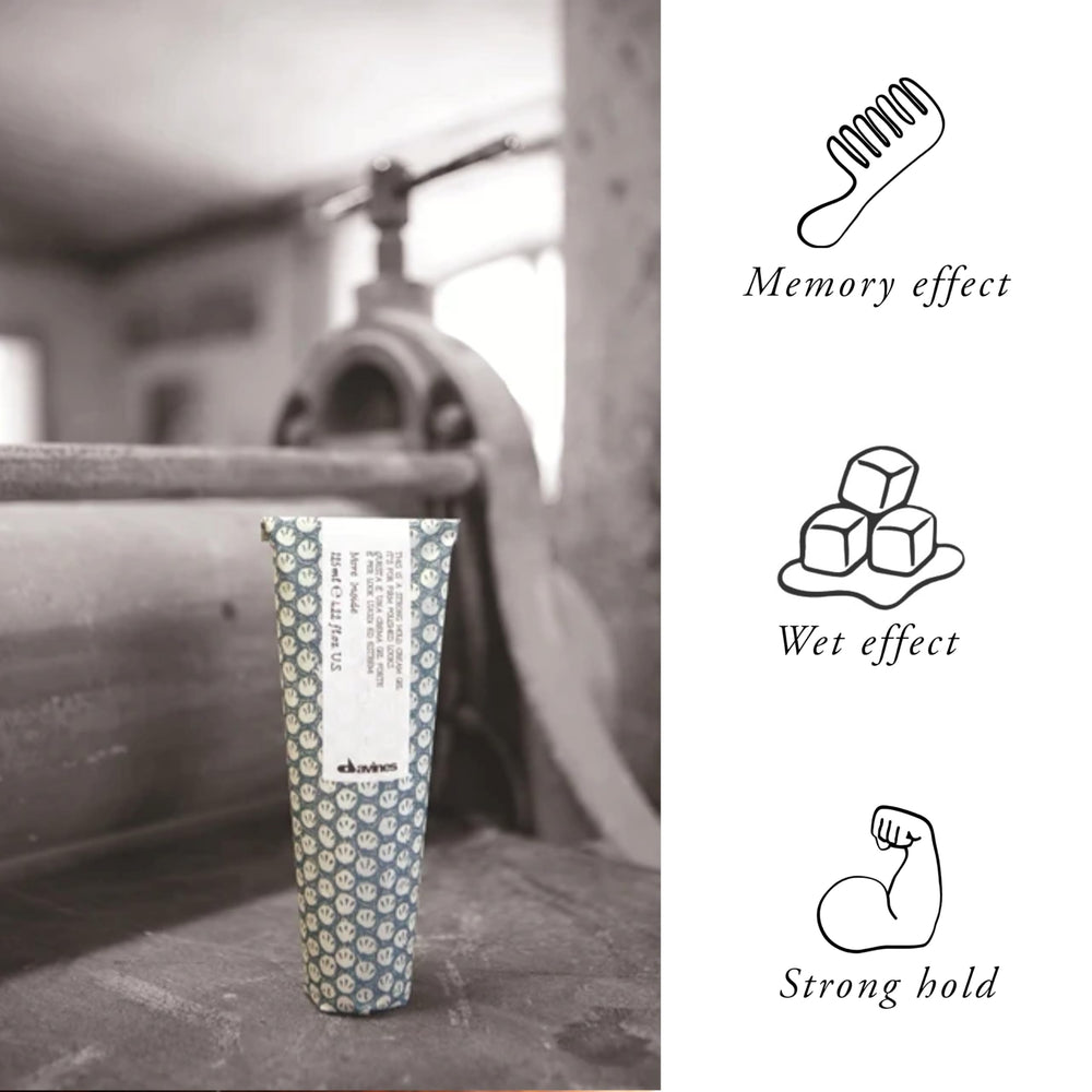 Davines detail on defined short haircut illustrating structure and frizz control
