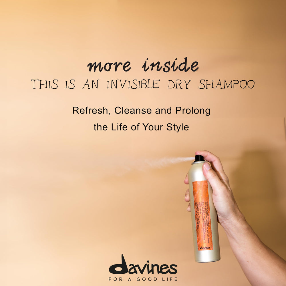 Davines spray applied to roots adding instant volume and oil control benefit