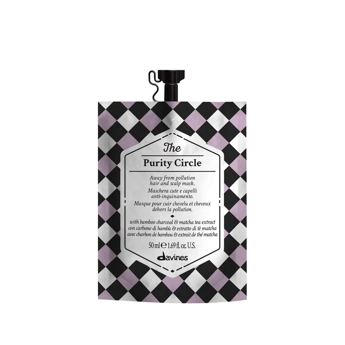Davines jar front view showing product packaging and clean design benefit