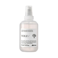 Davines VOLU/ front bottle view showing lightweight volumizing benefit