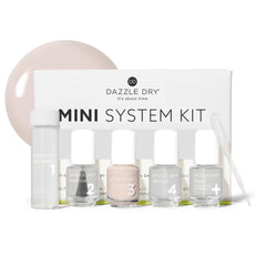 Dazzle Dry mini kit front packaging showing travel-ready set and benefits
