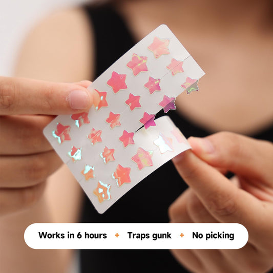 Dazzlook close texture of hydrocolloid patch showing thin material for discreet wear benefit