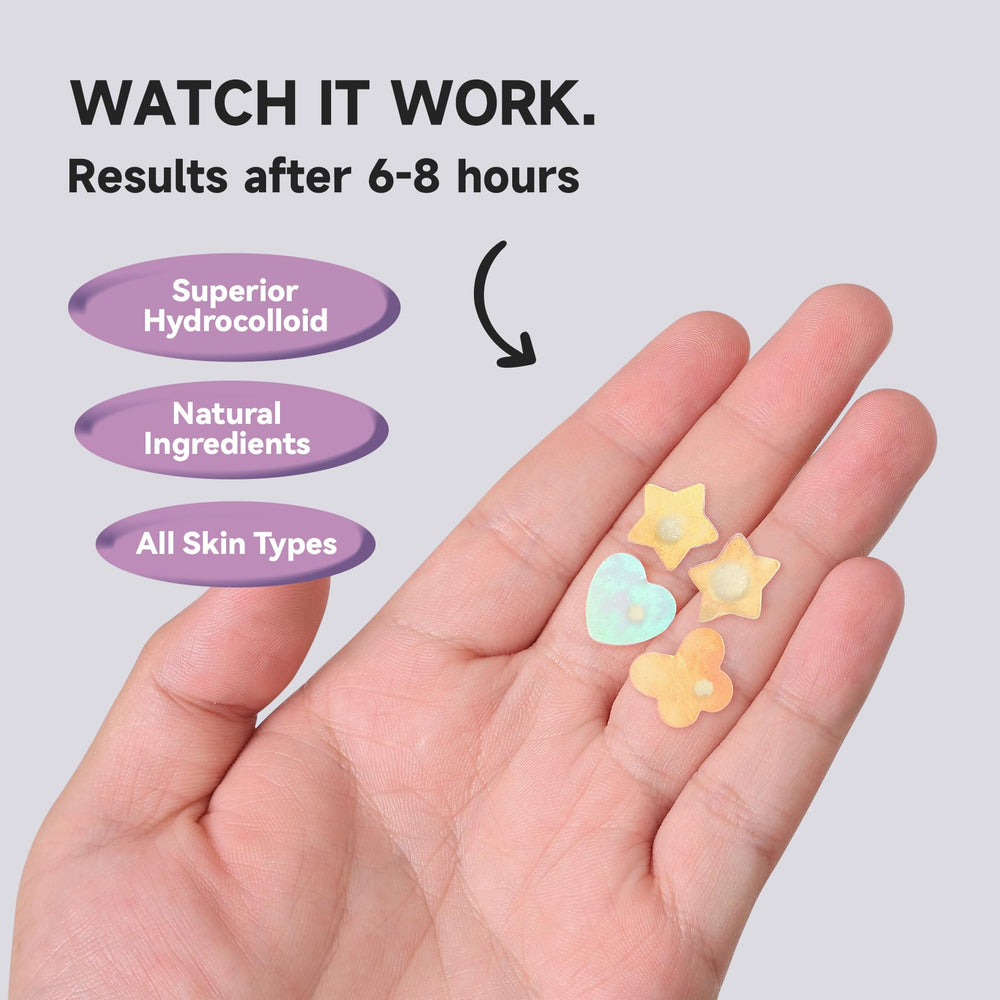 Dazzlook patch on cheek in use demonstrating discreet protection