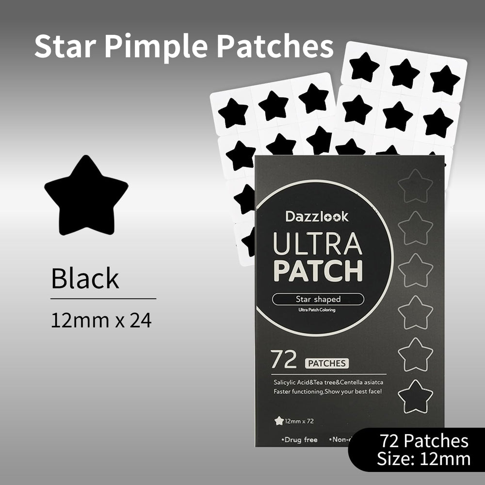 Dazzlook close-up of star-shaped sticker sheet showing easy-peel convenience