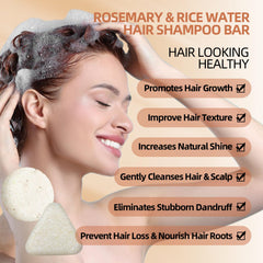 DBEAUTYM shampoo bar held in hand to show compact travel size and convenience