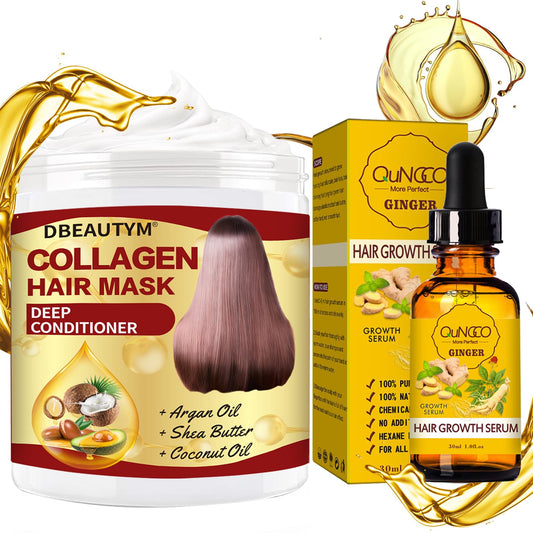 DBEAUTYM collagen hair mask front packaging showing product benefits