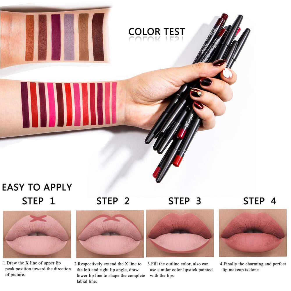DC-BEAUTIFUL swatches on paper demonstrating pigment payoff and blendability