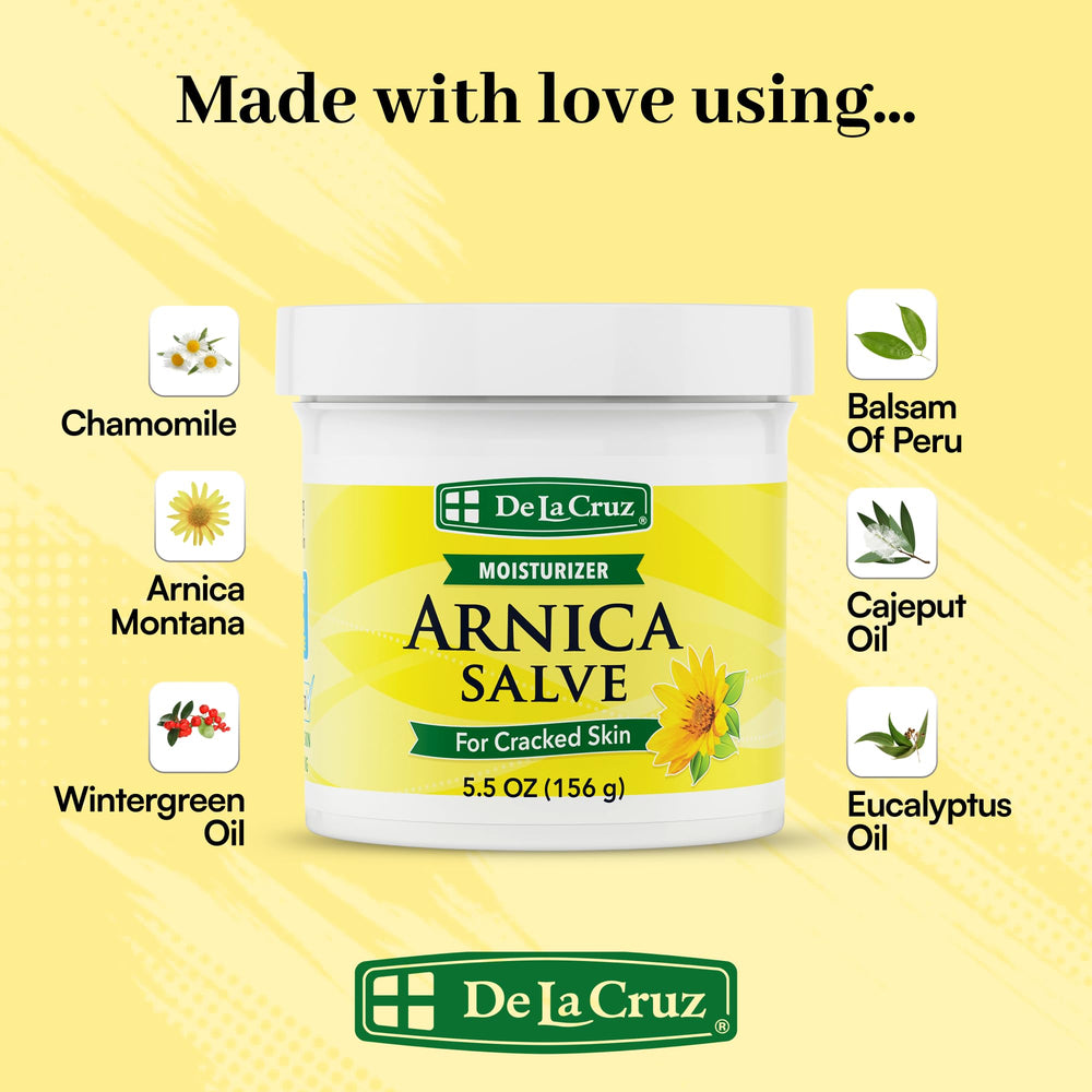 De La Cruz salve applied to heel showing softened skin benefit