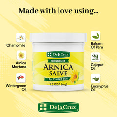 De La Cruz salve applied to heel showing softened skin benefit