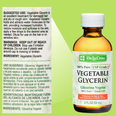 De La Cruz glycerin mixed into conditioner showing improved hair moisture