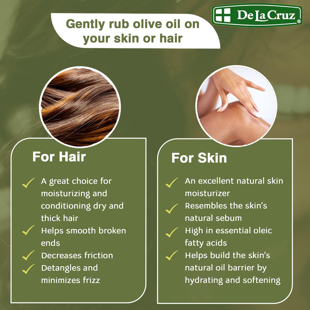De La Cruz oil smoothing hair ends to reduce frizz and split ends