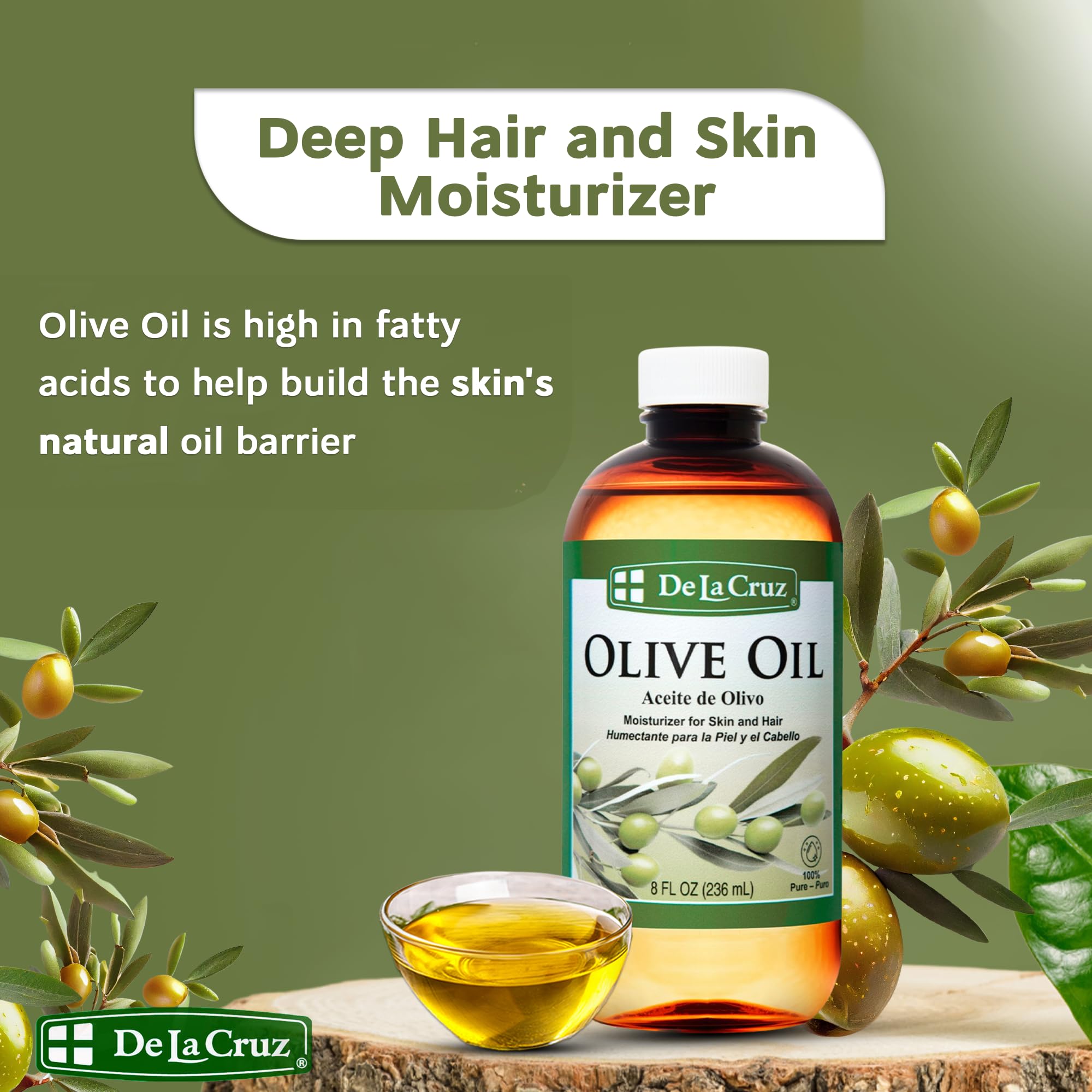 De La Cruz oil applied to skin demonstrating lightweight absorption benefit
