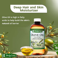 De La Cruz oil applied to skin demonstrating lightweight absorption benefit