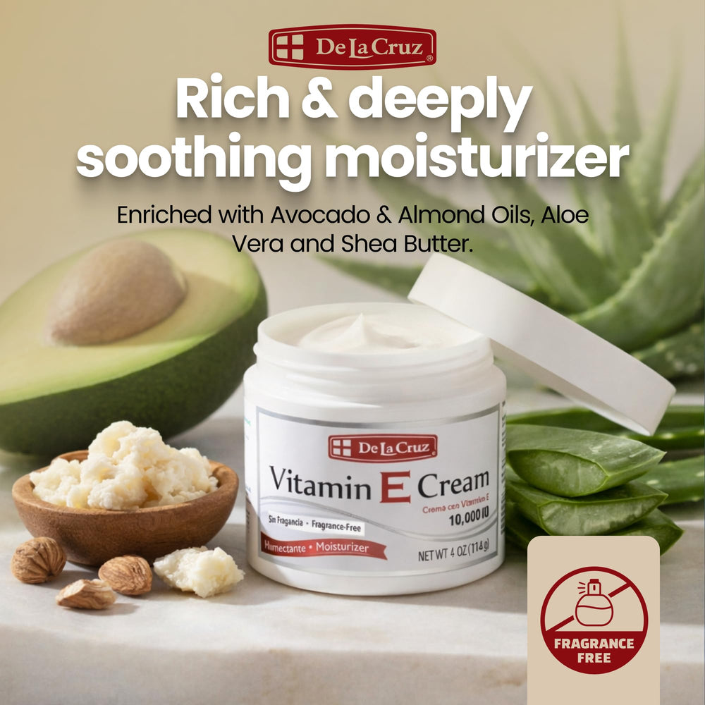 De La Cruz open cream texture highlighting smooth, fast-absorbing finish