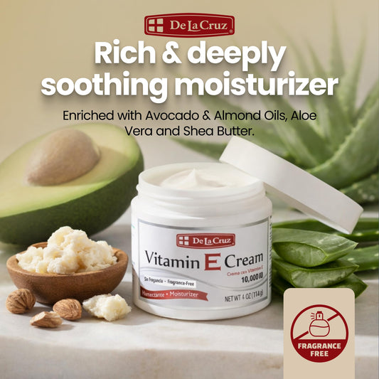 De La Cruz open cream texture highlighting smooth, fast-absorbing finish
