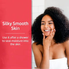 De La Cruz rubbed into hands and skin locking in post-shower moisture