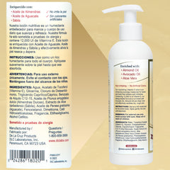 De La Cruz bottle next to hand to show 8 fl oz size and portability