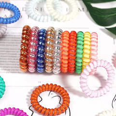 DealEachDay waterproof spiral hair ties on wet surface by pool, fast drying and odor resistant