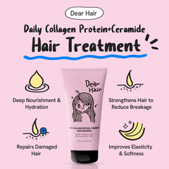 DEAR HAIR cream texture close-up highlighting hydrating formula