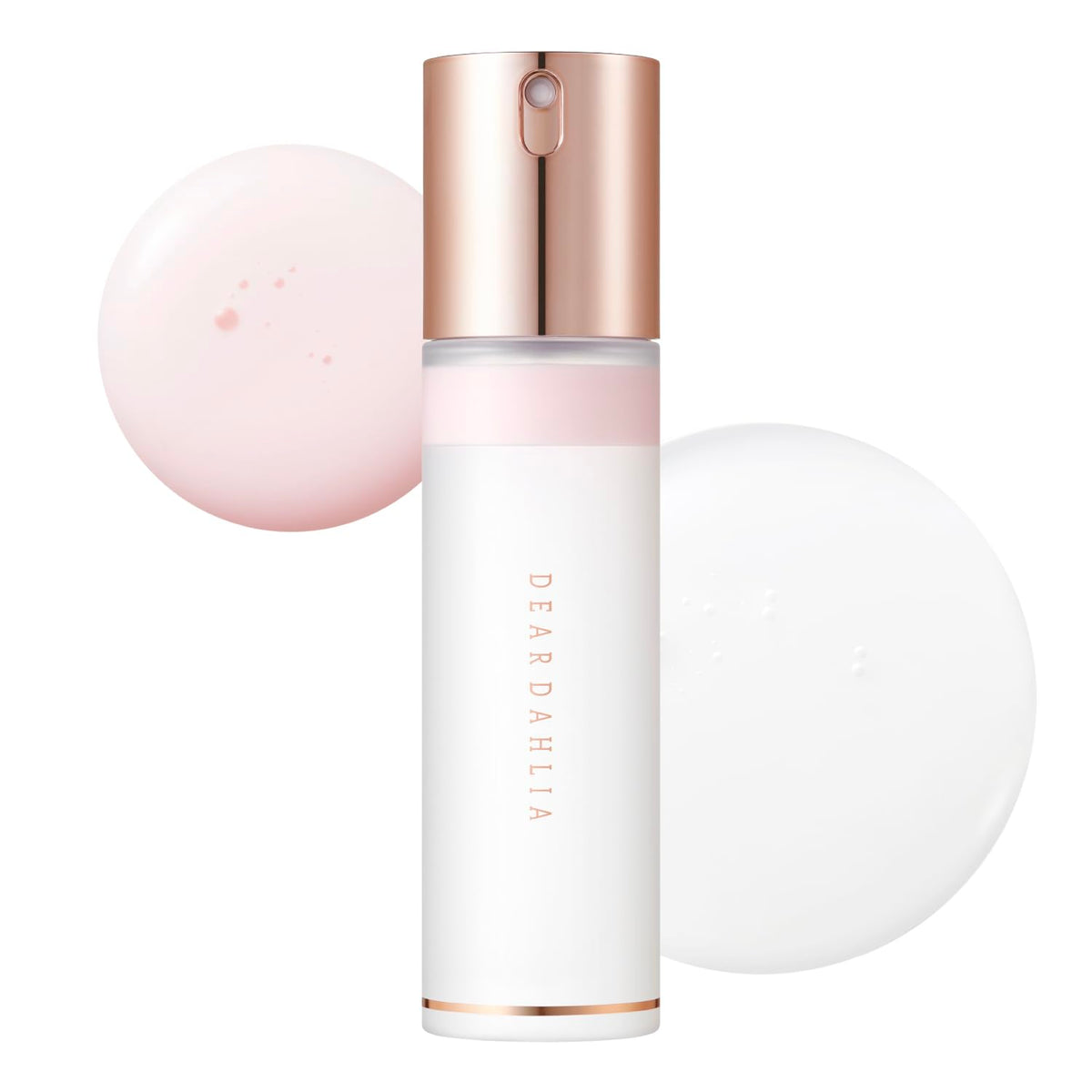 DEARDAHLIA front bottle showing elegant marble design and quick hydration benefit