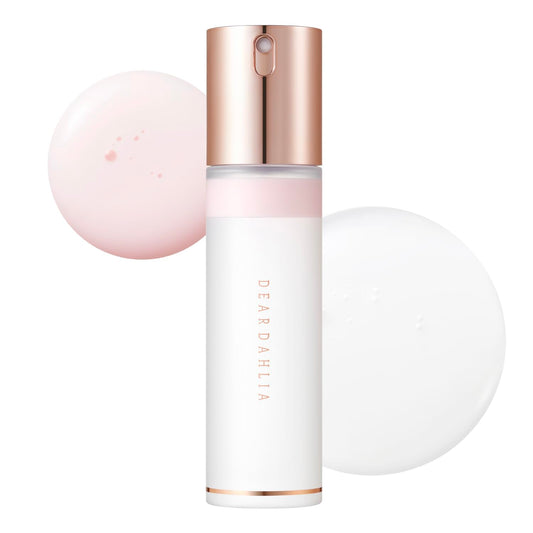 DEARDAHLIA front bottle showing elegant marble design and quick hydration benefit