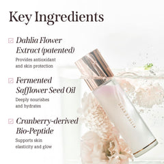 DEARDAHLIA 100ml bottle beside everyday items to show size and portability