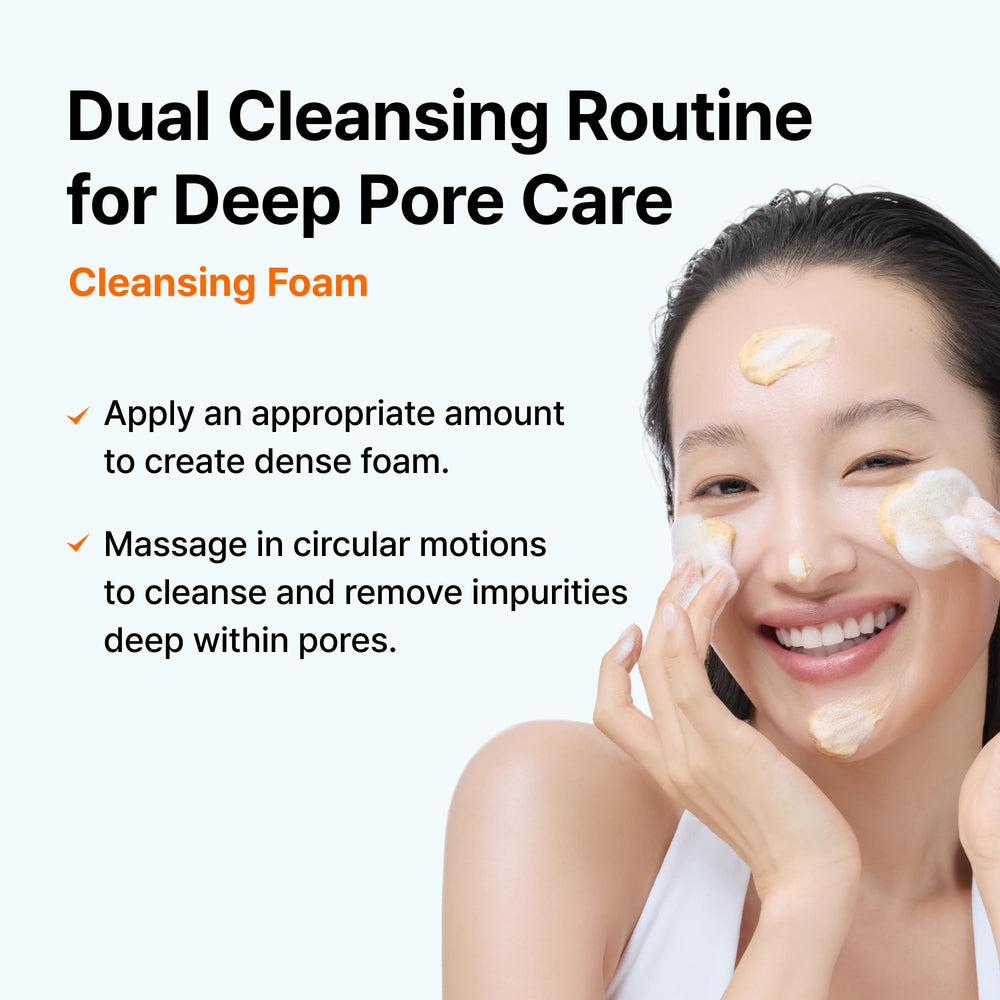DearKlairs before and after pore focus showing improved texture appearance