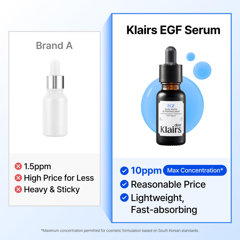 DearKlairs serum staged with cleanser and moisturizer to show routine use