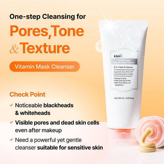 DearKlairs tube label close-up highlighting ingredients and usage benefits