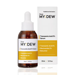 DearMYDEW front bottle shot showing clean design and spot-correcting benefits