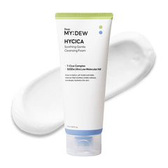 DearMYDEW front bottle shot showing cleanser packaging and calming benefit