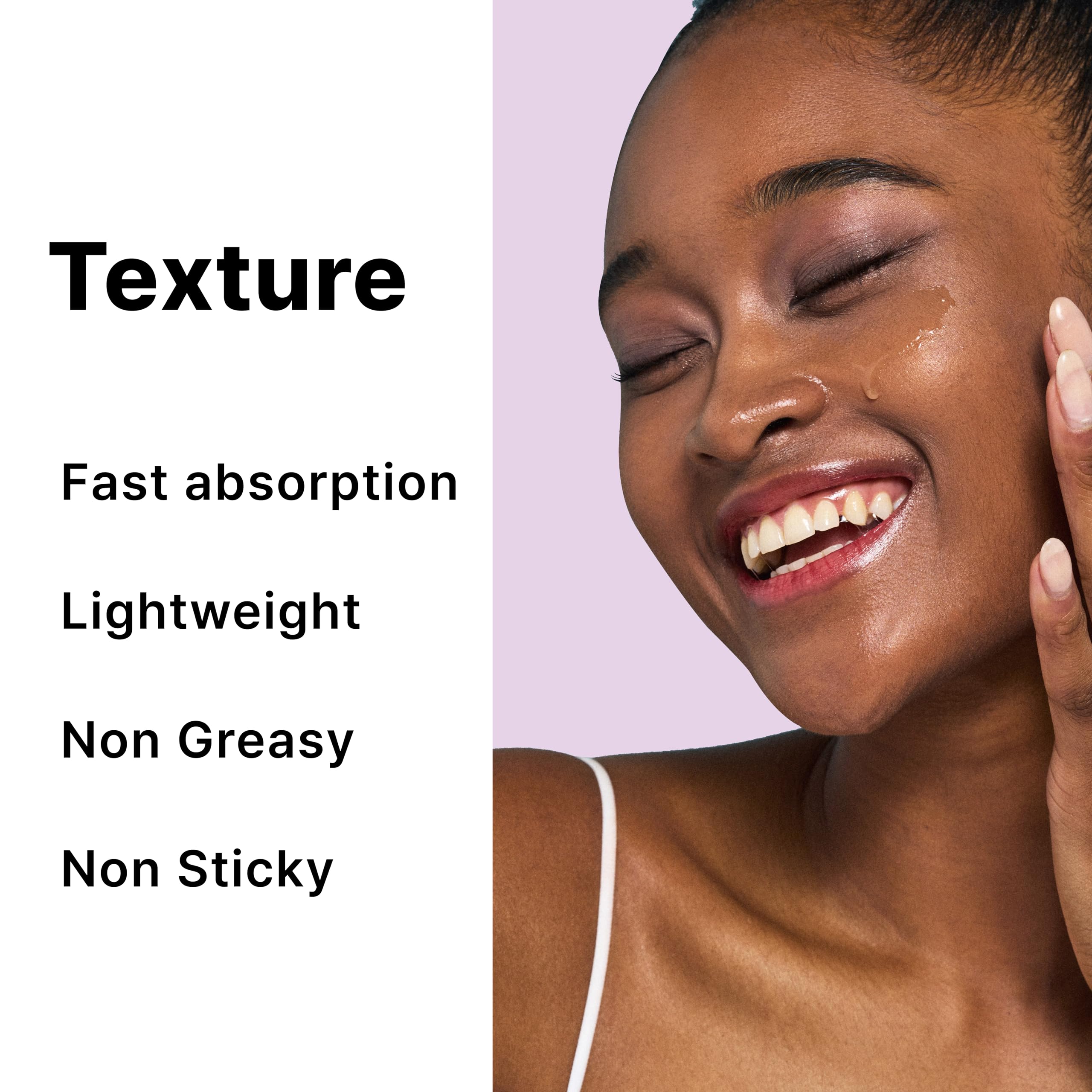 DearMYDEW before-and-after texture comparison for smoother-looking skin