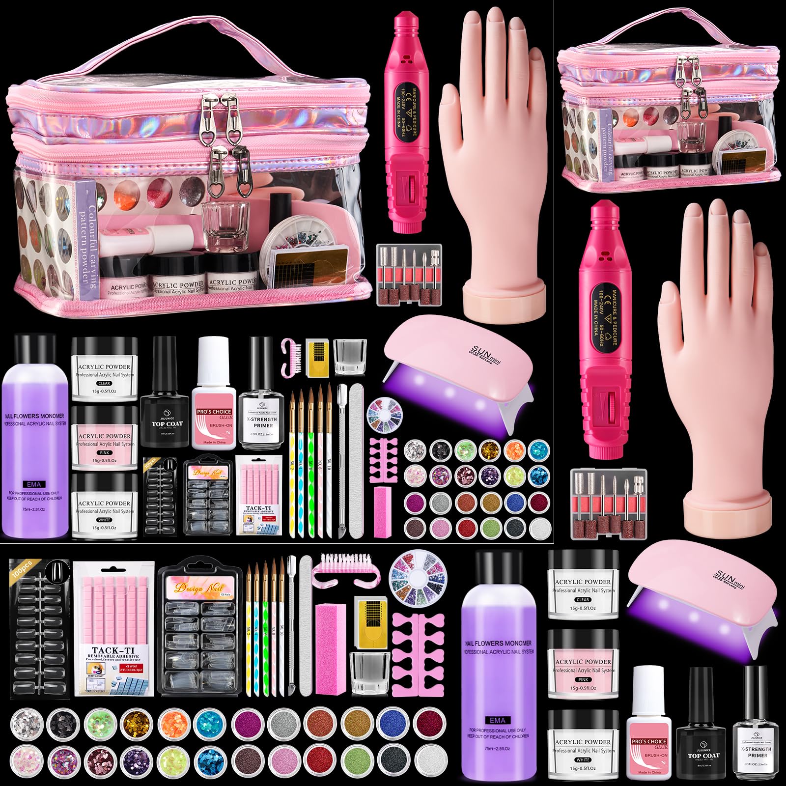 Deciniee front packaging showing full kit and tools for easy home nail work