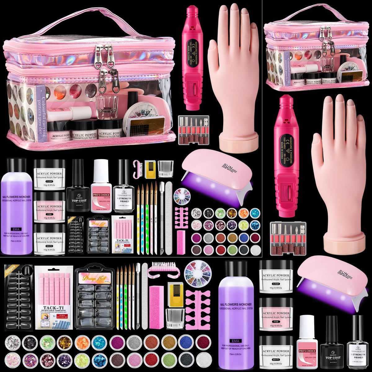 Deciniee front packaging showing full kit and tools for easy home nail work