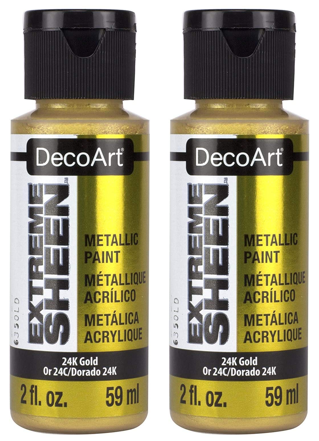 DecoArt 24K Gold bottle front view showing label and premium metallic paint