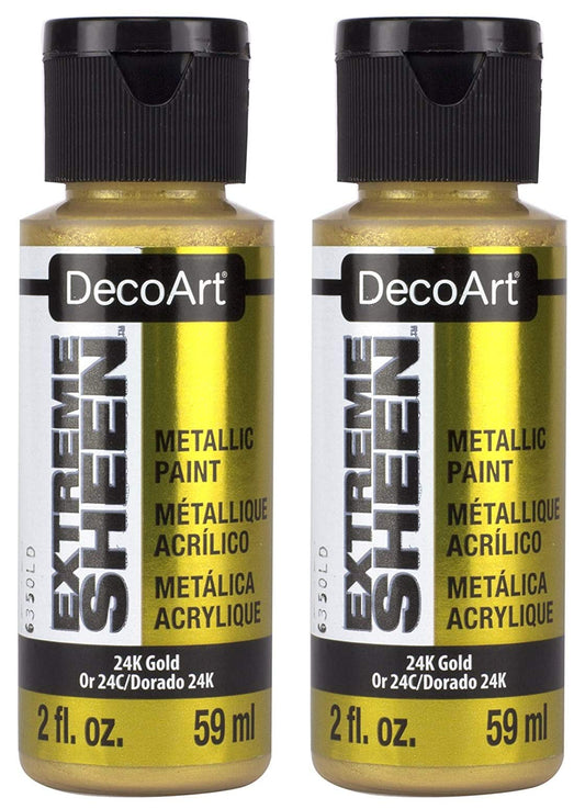 DecoArt 24K Gold bottle front view showing label and premium metallic paint
