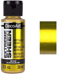 DecoArt 24K Gold applied on ornament in craft setting showcasing luxe finish