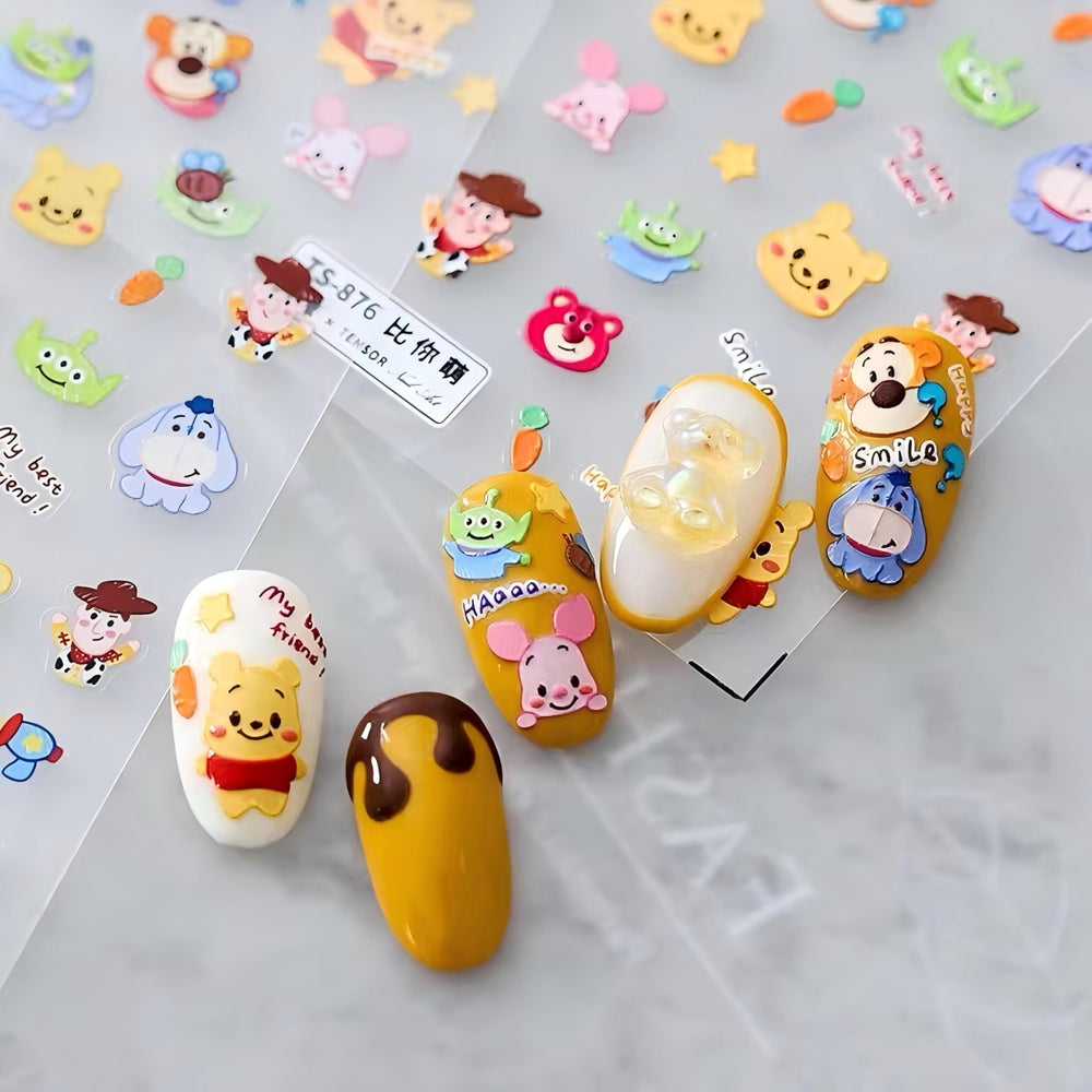 Dedyel front packaging showing cute bear stickers and contents, playful accent