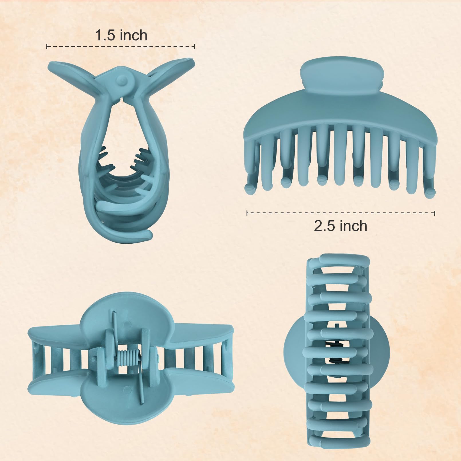 DEEKA beige clip holding half-up hairstyle for comfortable wear