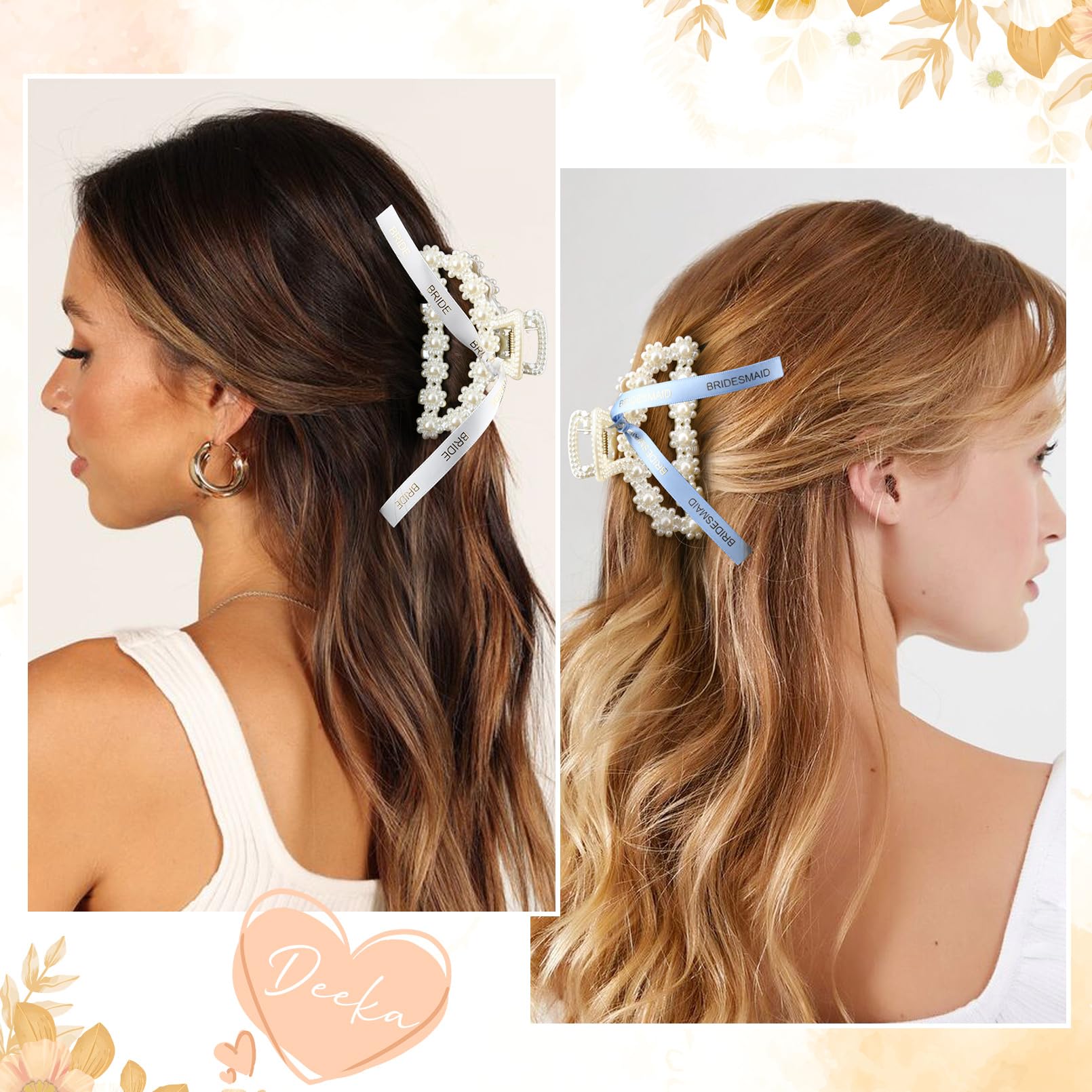 DEEKA clips arranged in a bridesmaid proposal box to illustrate presentation-ready gifting benefit