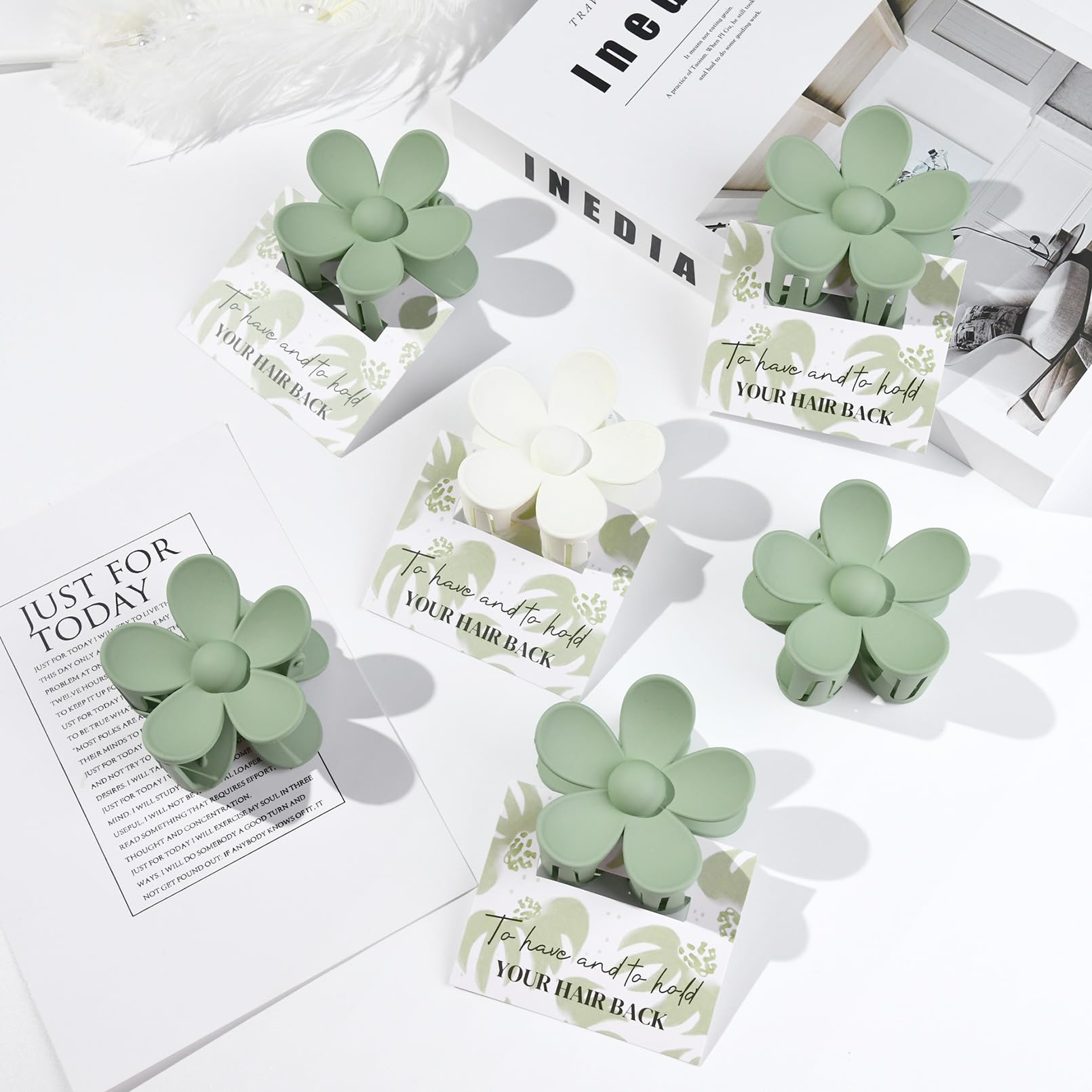 DEEKA clips used in half-up hairstyle, stylish hold for event photos