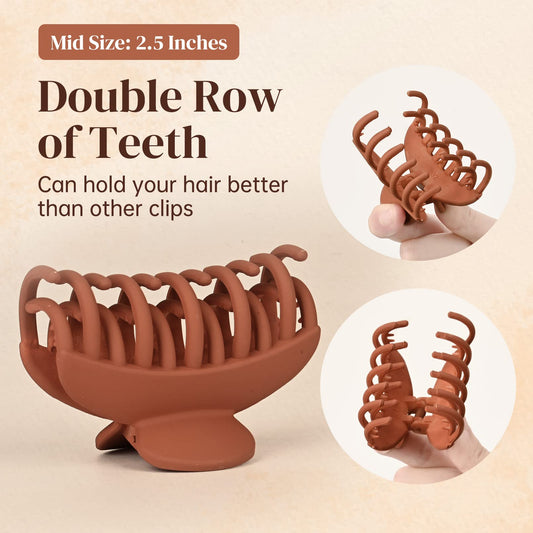 DEEKA close-up of double row teeth displaying firm grip for thin hair