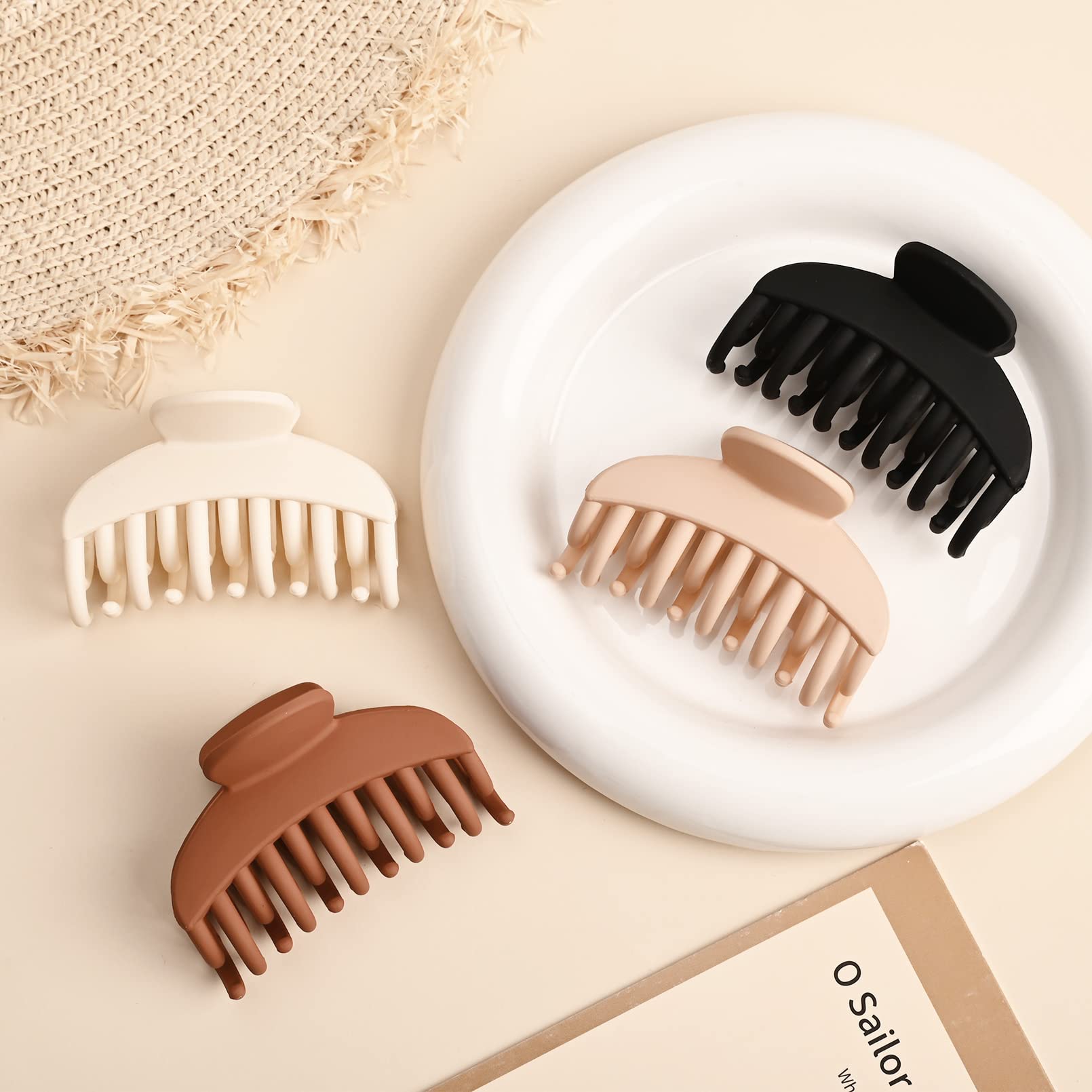 DEEKA four matte clips laid flat showing color options for discreet wear