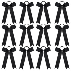 DEEKA front view of 12 black bows showing uniform look and team-ready appeal