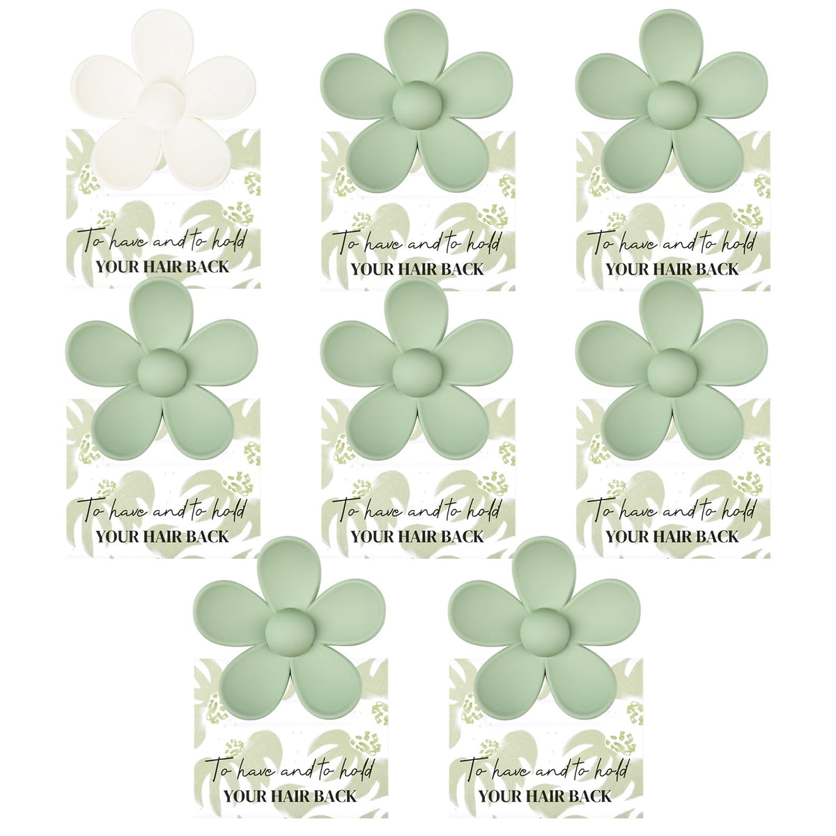 DEEKA front packaging showing eight flower clips and cards, neat gift presentation