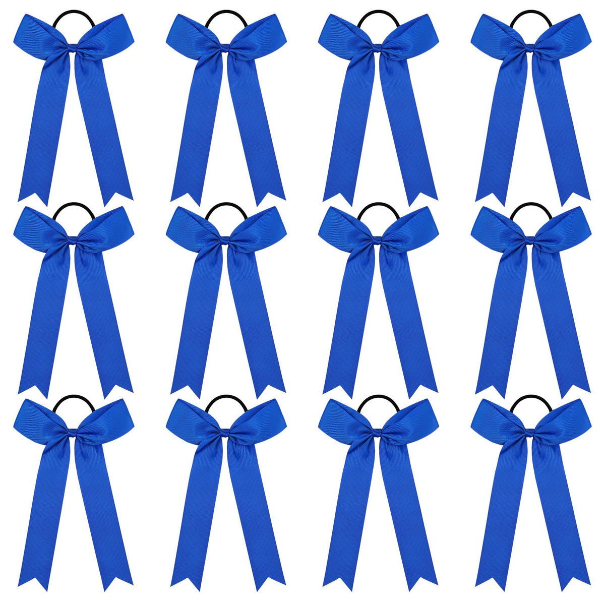 DEEKA front view of royal blue bow showing bold collegiate look and team-ready style