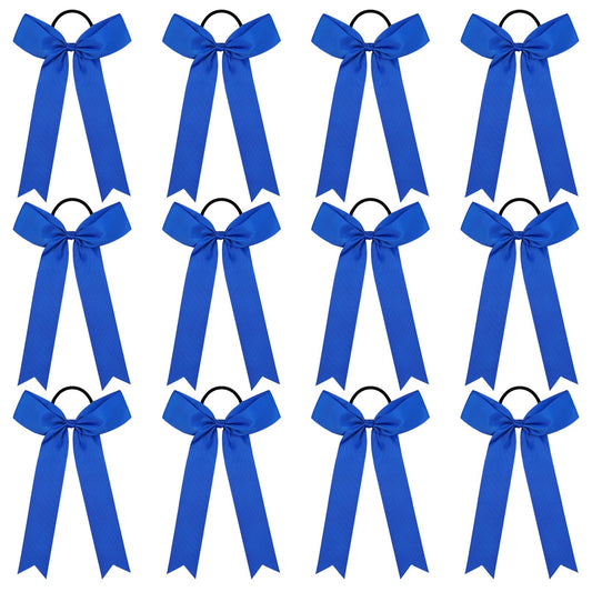 DEEKA front view of royal blue bow showing bold collegiate look and team-ready style