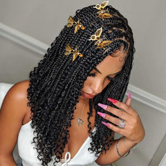 DEEKA in hair half-up style lifestyle image adds vintage charm
